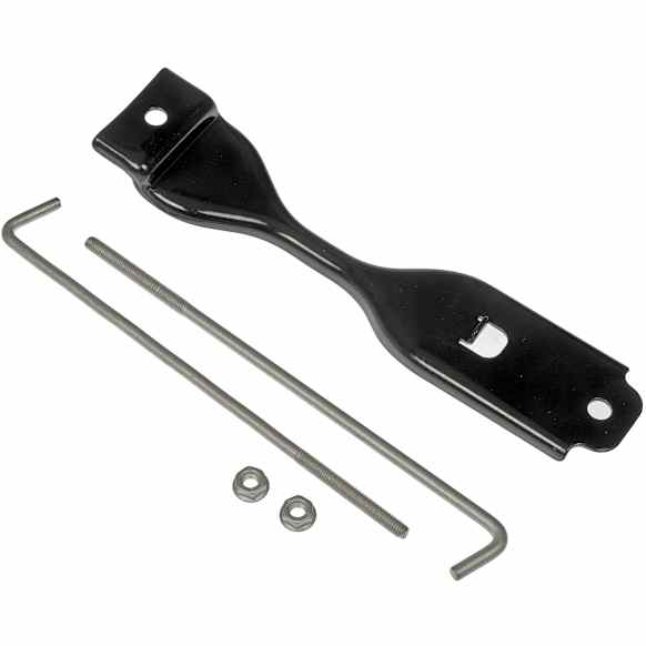 60346 Battery Hold Down - Black, Aluminum, Direct Fit, Sold Individually