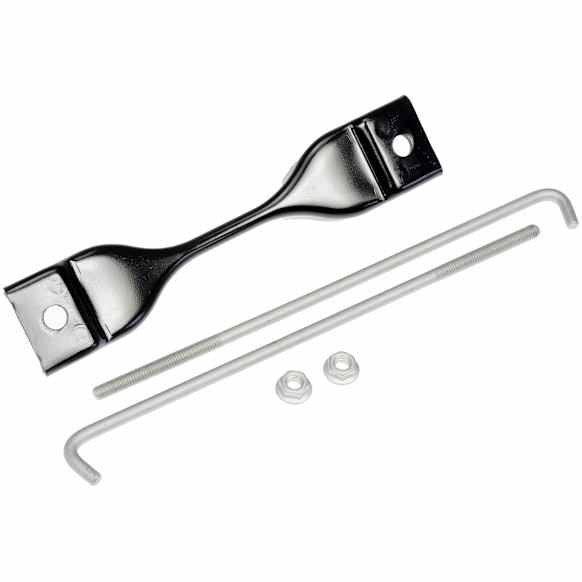 60349 Battery Hold Down - Black, Aluminum, Direct Fit, Sold Individually