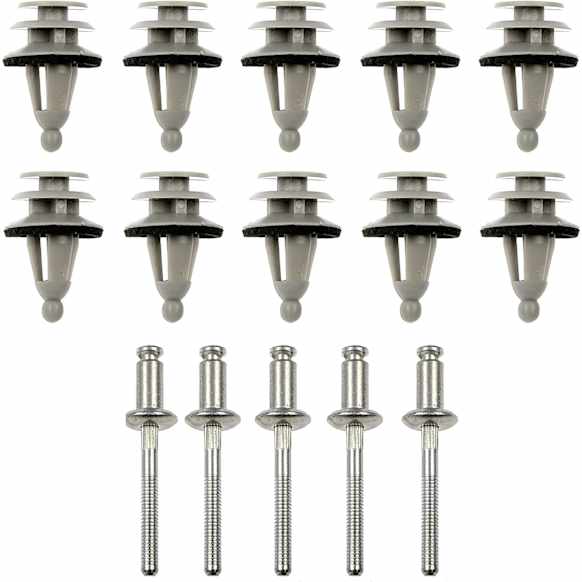 702-005 AutoGrade Series Door Panel Retainer - Gray and chrome, Nylon and steel, Direct Fit, Kit