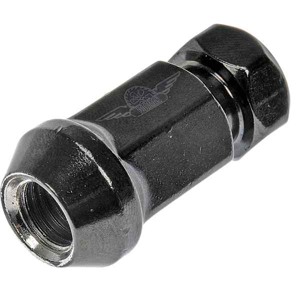 712-645A4 AutoGrade Series Lug Nut - Black, Medium Carbon Steel, Flattop Hex Nut, M14-1.50 Direct Fit, Set of 4