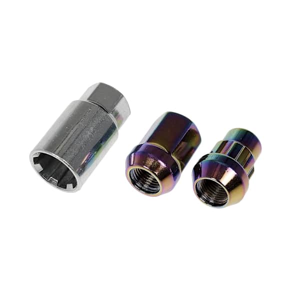 713-275G AutoGrade Series Lug Nut - Rainbow, Carbon Steel, Acorn, 1/2 -20 Direct Fit, Set