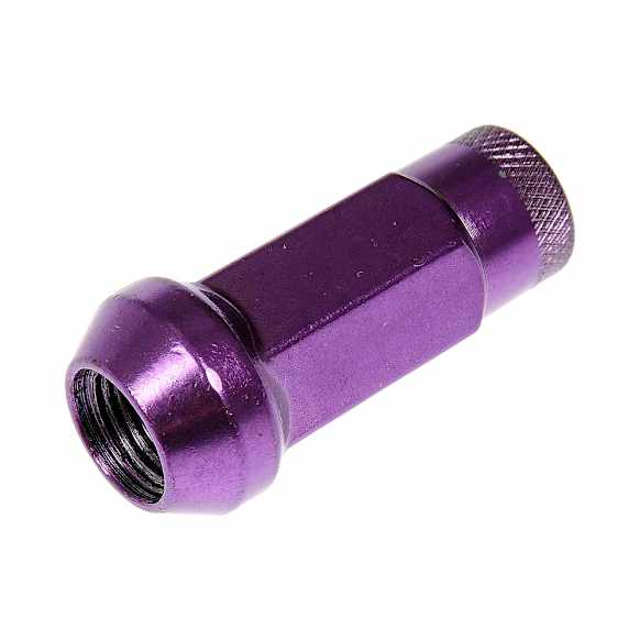 713-285J AutoGrade Series Lug Nut - Purple, Carbon Steel, Open End Duplex Acorn, 1/2 -20 Direct Fit, Set