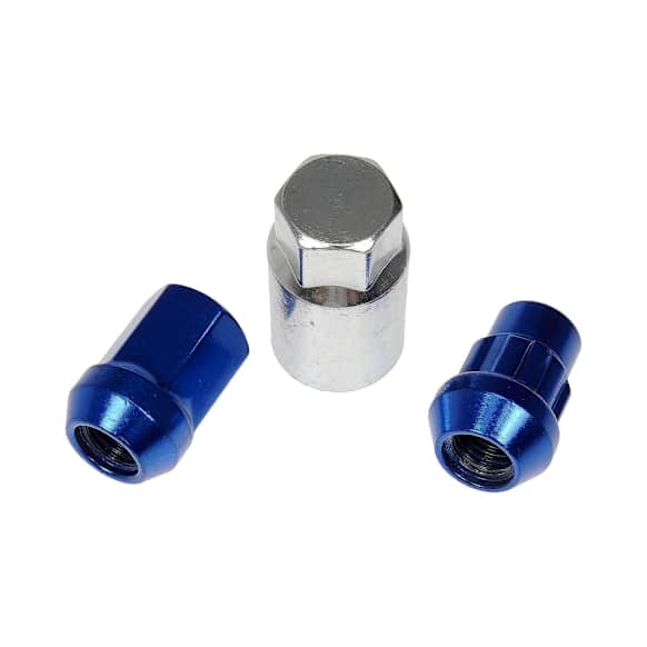 713-375D AutoGrade Series Lug Nut - Blue chrome, Carbon Steel, Acorn, M12-1.50 Direct Fit, Set