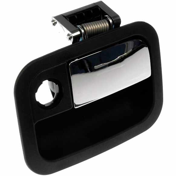760-5408 Front, Passenger Side Chrome Lever with Black Bezel Exterior Door Handle, Without Key Hole, HD Solutions Series