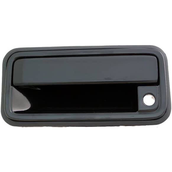 77072 Front, Driver Side Smooth Black Exterior Door Handle, With Key Hole, Help Series