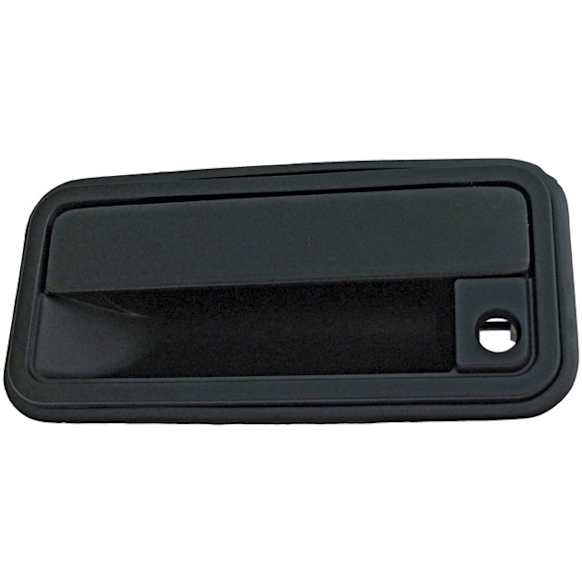 77096 Front, Driver Side Textured Black Exterior Door Handle, With Key Hole, Help Series