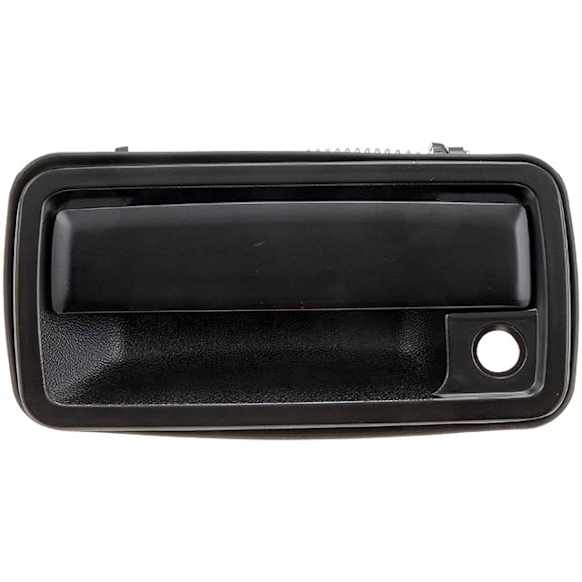 77125 Front, Driver Side Smooth Black Exterior Door Handle, With Key Hole, Help Series