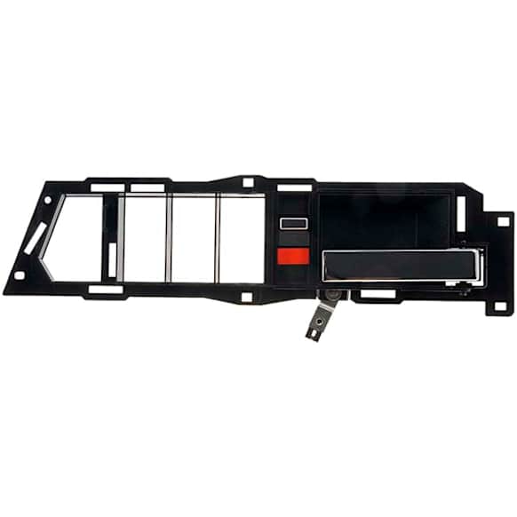 77129 Front, Passenger Side Chrome Lever with Black Bezel Interior Door Handle, With Door Lock Button, Help Series