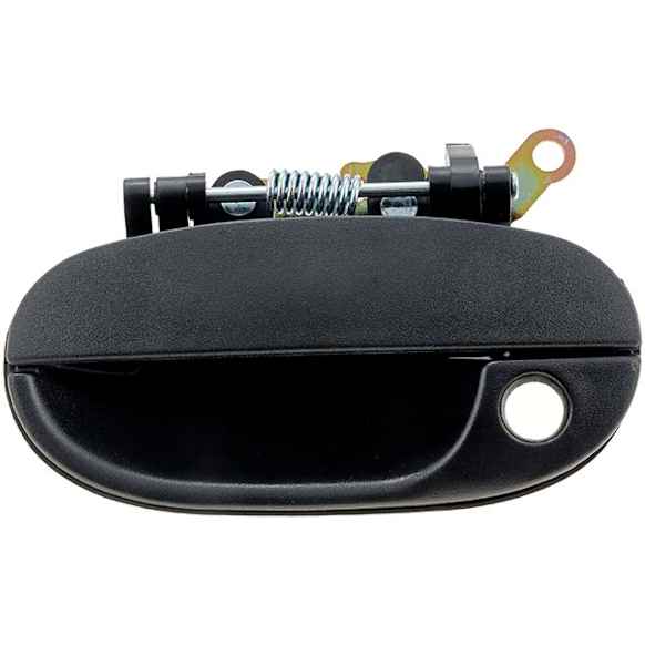 77496 Front, Driver Side Textured Black Exterior Door Handle, With Key Hole, Help Series