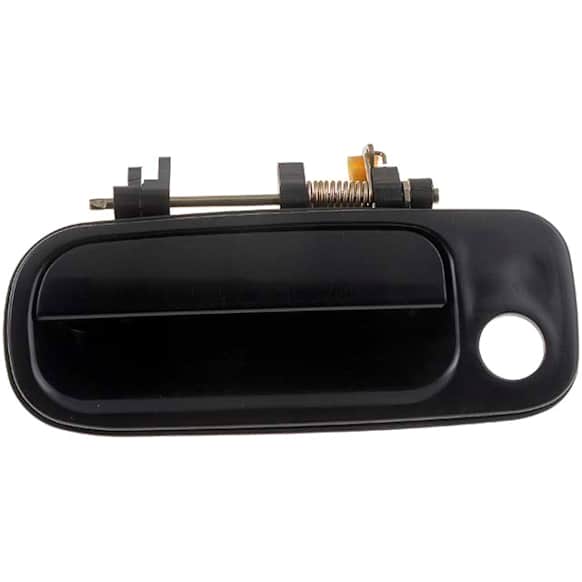 77619 Front, Driver Side Smooth Black Exterior Door Handle, With Key Hole, Help Series