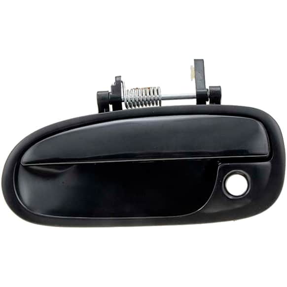 77777 Front, Driver Side Smooth Black Exterior Door Handle, With Key Hole, Help Series