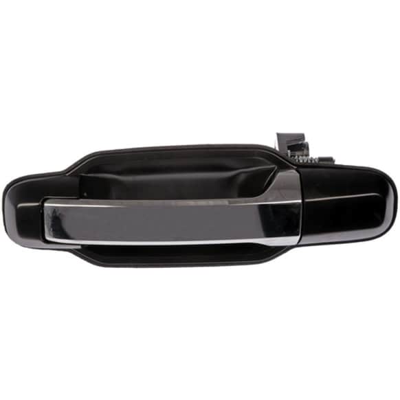 80781 Rear, Driver Side Chrome Lever with Black Bezel Exterior Door Handle, Without Key Hole, Help Series