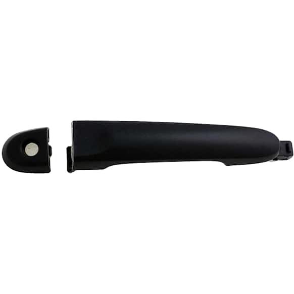 81168 Front, Driver Side Smooth Black Exterior Door Handle, With Key Hole, Help Series