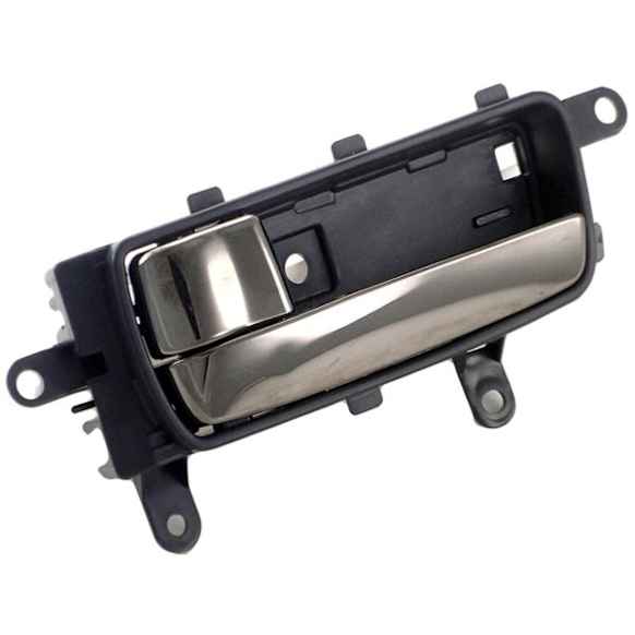 81549 Front Or Rear, Driver Side Chrome Lever with Black Bezel Interior Door Handle, With Door Lock Button, Help Series