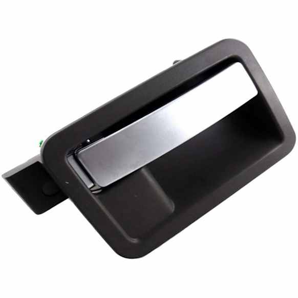 81637 Front Or Rear, Passenger Side Beige bezel with smooth silver lever Interior Door Handle, With Door Lock Button, Help Series