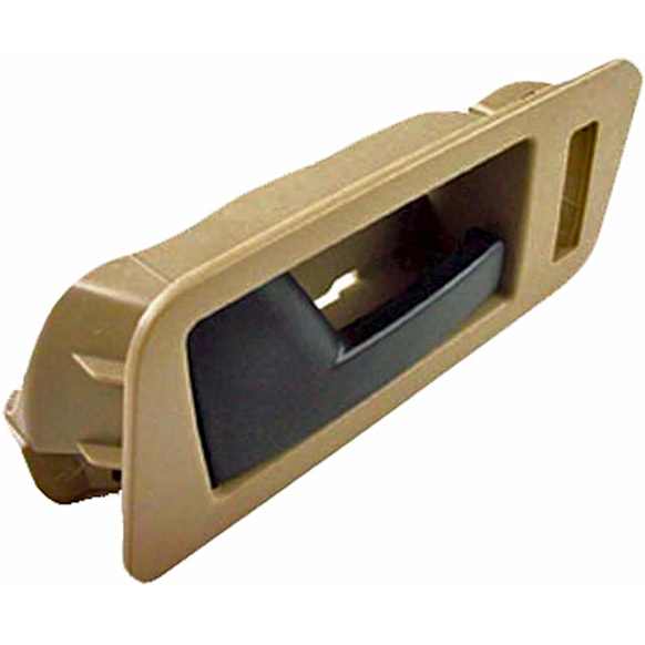 81757 Front, Driver Side Smooth beige Interior Door Handle, With Door Lock Button, Help Series