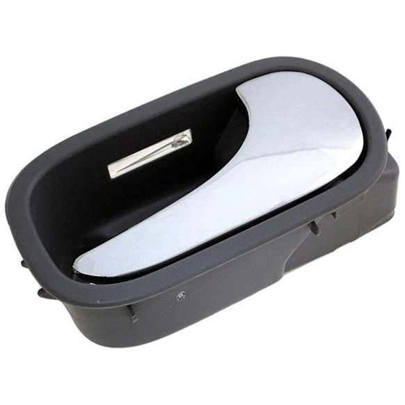 81873 Front, Passenger Side Chrome lever Interior Door Handle, With Door Lock Button, Help Series