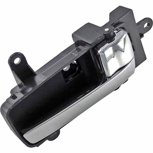 82337 Front Or Rear, Passenger Side Chrome Lever with Black Bezel Interior Door Handle, With Door Lock Button, Help Series