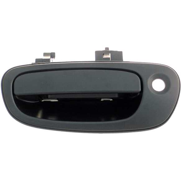 82671 Front, Driver Side Smooth Black Exterior Door Handle, Without Key Hole, Help Series