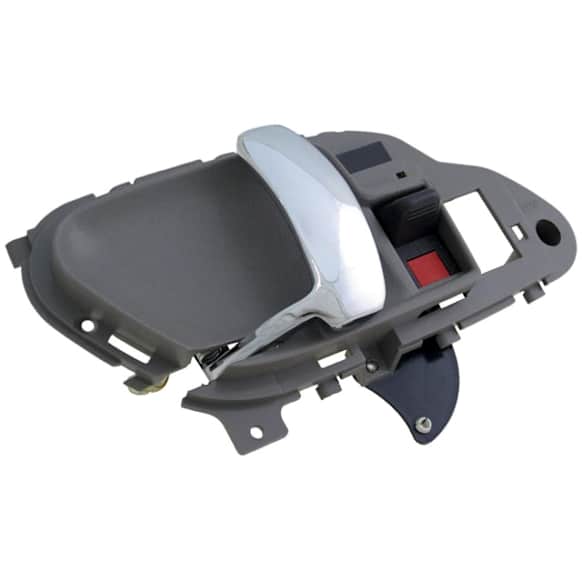 88539 Front Or Rear, Driver Side Gray bezel with chrome lever Interior Door Handle, With Door Lock Button, Help Series