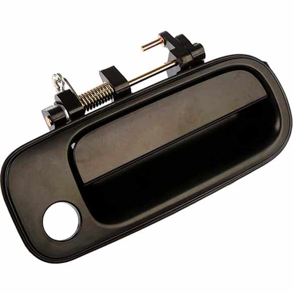 90015 Front, Passenger Side Smooth Black Exterior Door Handle, Without Key Hole, Help Series