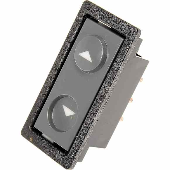901-036 Front, Driver or Passenger Side Window Switch, Black, Except Deluxe Interior