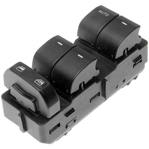 901-219 Front, Driver Side OE Solutions Series Window Switch Black 5 Buttons