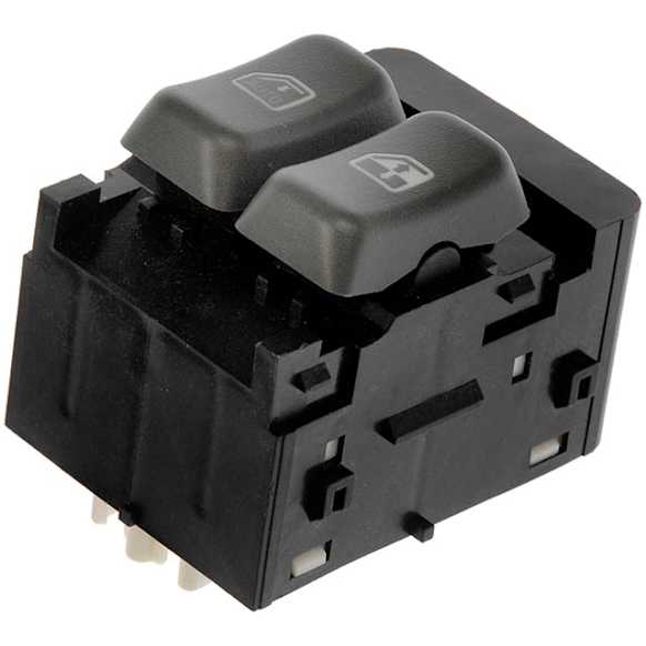 901-5602 Front, Driver Side Window Switch, Black and Gray, 2 Buttons, with Conventional Cab