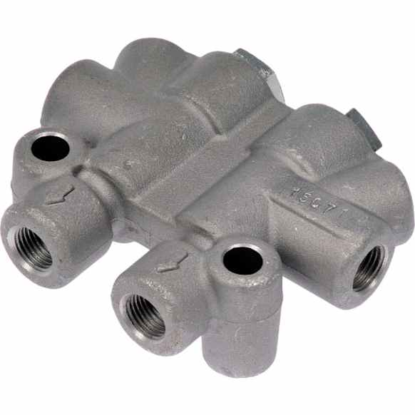 905-907 OE Solutions Series Brake Proportioning Valve - Gray and silver/zinc-plated, Aluminum and Steel, Direct Fit, Sold Individually