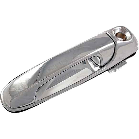 91049 Front, Passenger Side Chrome Exterior Door Handle, Without Key Hole, Help Series