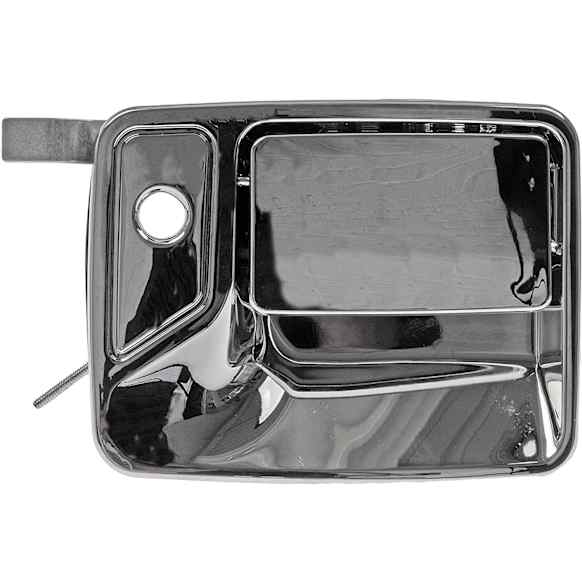 91098 Front, Passenger Side Chrome Exterior Door Handle, With Key Hole, Help Series