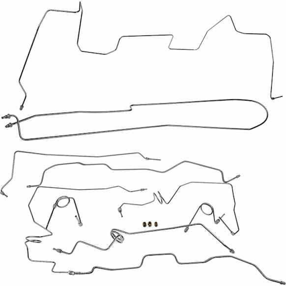 1995 Chevrolet K1500 - Brake Line, GAS; 78.0 in. Bed; Standard Cab Pickup, Stainless Steel, OE Solutions Series