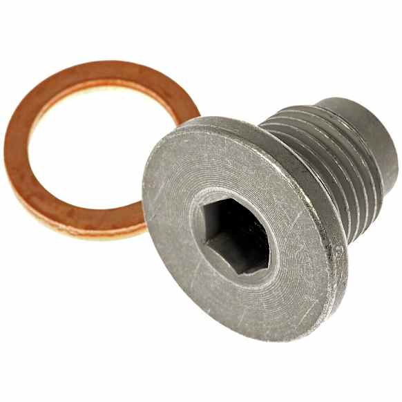921-132 AutoGrade Series Oil Drain Plug - Silver, Carbon Steel, Direct Fit, Sold Individually