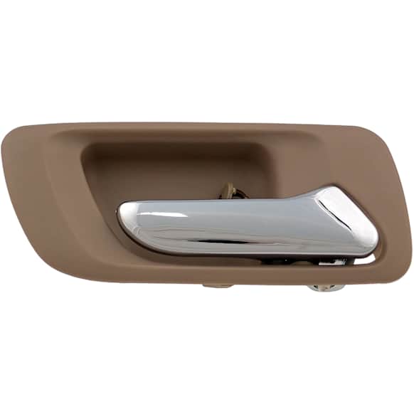 92393 Rear, Passenger Side Beige bezel with chrome lever Interior Door Handle, Without door lock button, Sedan, Help Series