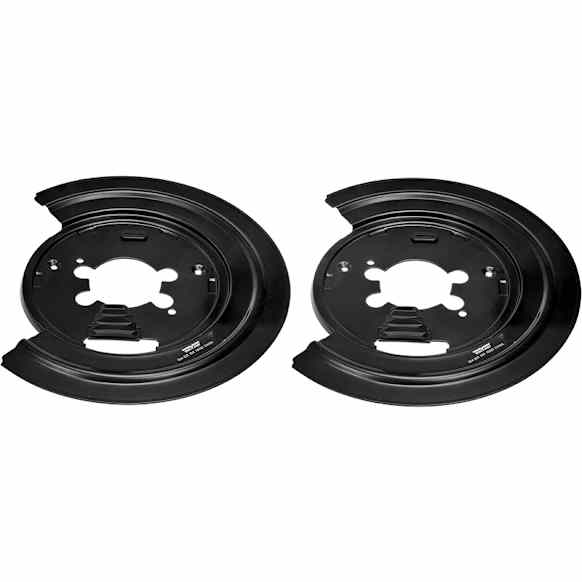 924-225 Rear Brake Dust Shields Black, Steel, OE Solutions Series