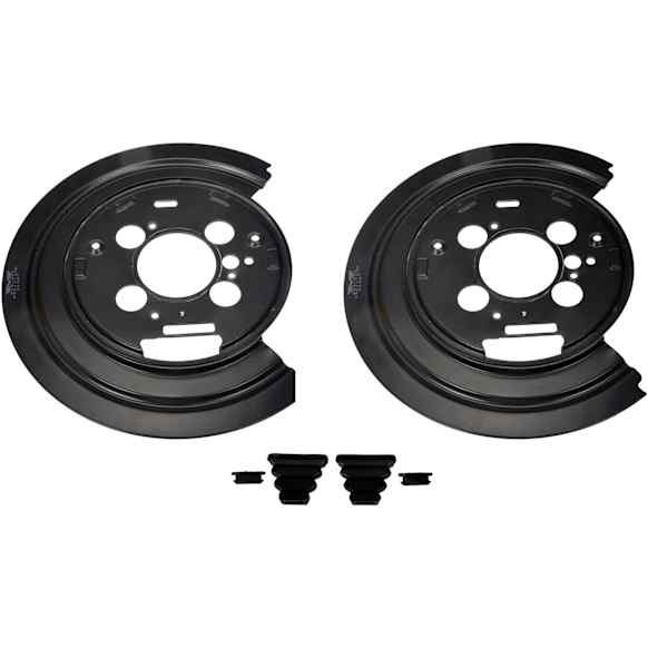 924-235 Rear Brake Dust Shields Black, Steel, OE Solutions Series
