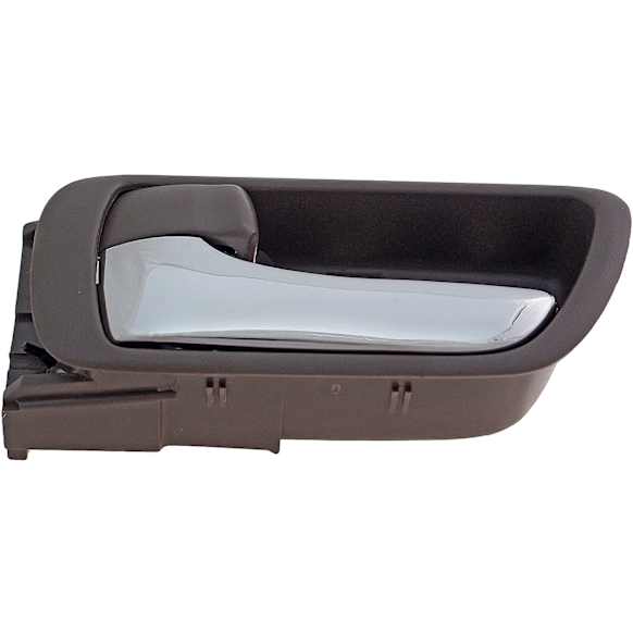 92915 Front Or Rear, Driver Side Brown bezel with chrome lever Interior Door Handle, With Door Lock Button, Help Series