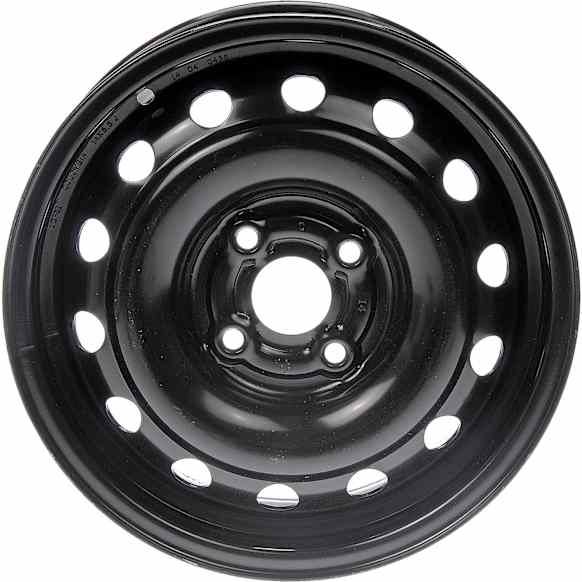 939-105 Steel Black Wheel, 14 in. X 5.5 in., 4 x 3.94 in. Bolt Pattern