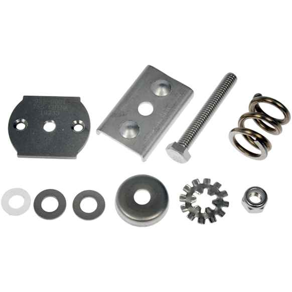 955-0001 Mirror Hardware - Silver and White, Stainless Steel and Plastic, Universal, Kit