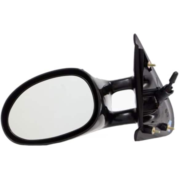 955-086 Driver Side Mirror, Manual Adjust, Non-Heated, Non-Folding, Black, No Signal Light, No Memory, No Puddle Light, No Auto-Dim, No Blind Spot Feature