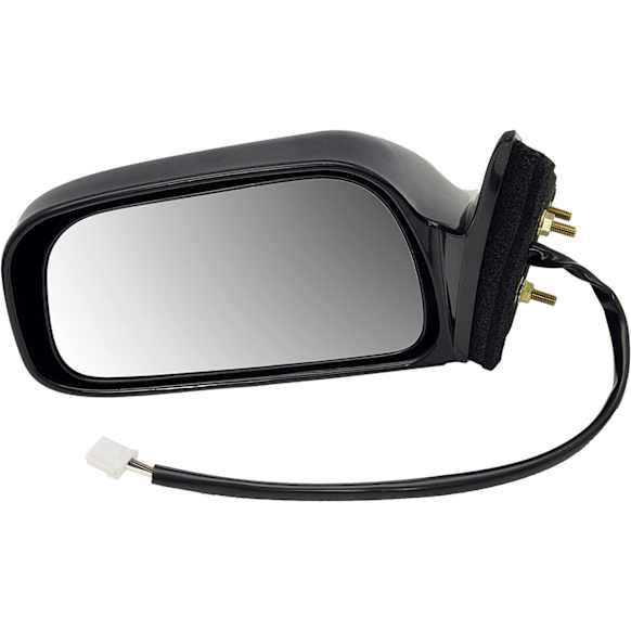 2001 Toyota Camry - Driver Side Mirror, Built in U.S.A., Power Adjust, Non-Heated, Black, Non-Folding, No Signal Light, No Blind Spot Feature, No Memory, No Puddle Light, No Auto-Dim