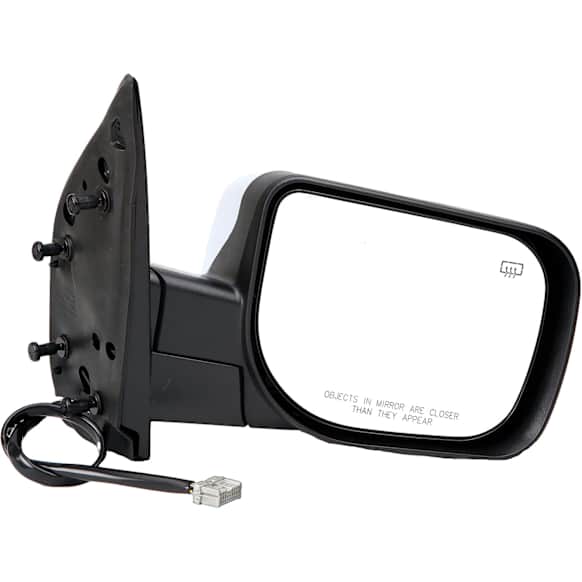 2004 Nissan Pathfinder Armada - Passenger Side Mirror,  With Power Folding Mirrors, Power Adjust, Non-Heated, Chrome, Manual Folding, No Signal Light, No Blind Spot Feature, With Memory, No Puddle Light, No Auto-Dim