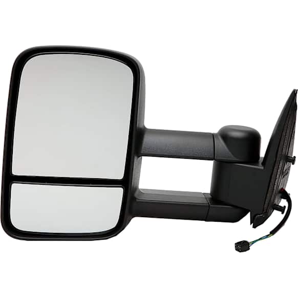 955-1861 Driver Side Mirror, Power Adjust, Heated, Manual Folding, Black, No Signal Light, No Memory, No Puddle Light, No Auto-Dim, No Blind Spot Feature