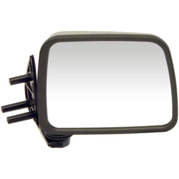 955-201 Passenger Side Mirror, Manual Adjust, Non-Heated, Manual Folding, Chrome, No Signal Light, Without Memory Recall, No Puddle Light, No Auto-Dimming, No Blind Spot Feature