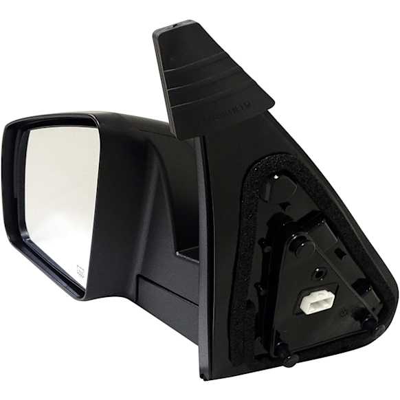 955-2343 Driver Side Mirror, Power Adjust, Heated, Power Folding, Black, No Signal Light, No Memory, No Auto-Dim