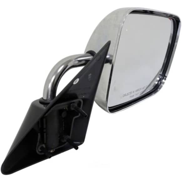1989 Dodge Dakota - Passenger Side Mirror, Manual Adjust, Non-Heated, Chrome, Manual Folding, No Signal Light, No Blind Spot Feature, No Memory, No Puddle Light, No Auto-Dim