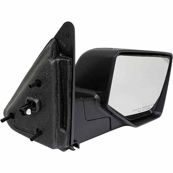 955-879 Passenger Side Mirror, Power Adjust, Non-Heated, Power Folding, Black, No Signal Light, No Puddle Light, No Auto-Dim, No Blind Spot Feature