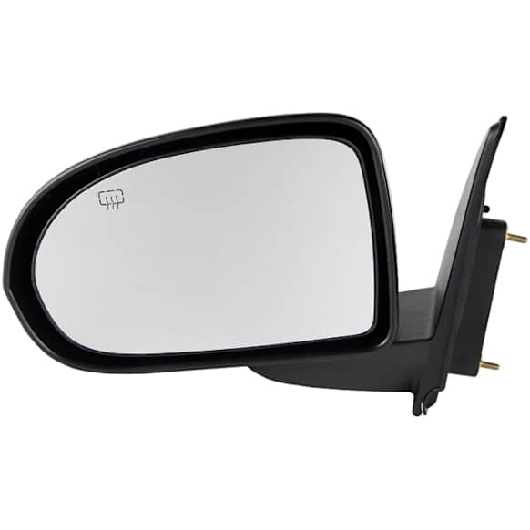 959-130 Driver Side Mirror, Power Adjust, Heated, Manual Folding, Black, No Signal Light, Without Memory Recall, No Puddle Light, No Auto-Dimming, No Blind Spot Feature