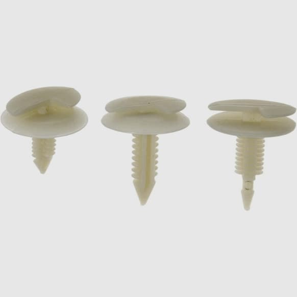 963-015 AutoGrade Series Clips & Fasteners - White, Nylon, Universal, Set of 6