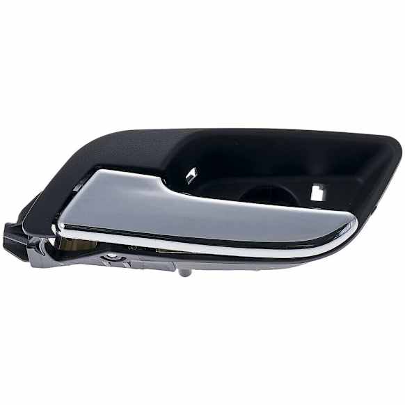 96462 Front Or Rear, Driver Side Chrome Lever with Black Bezel Interior Door Handle, Without Door Lock Button, Help Series